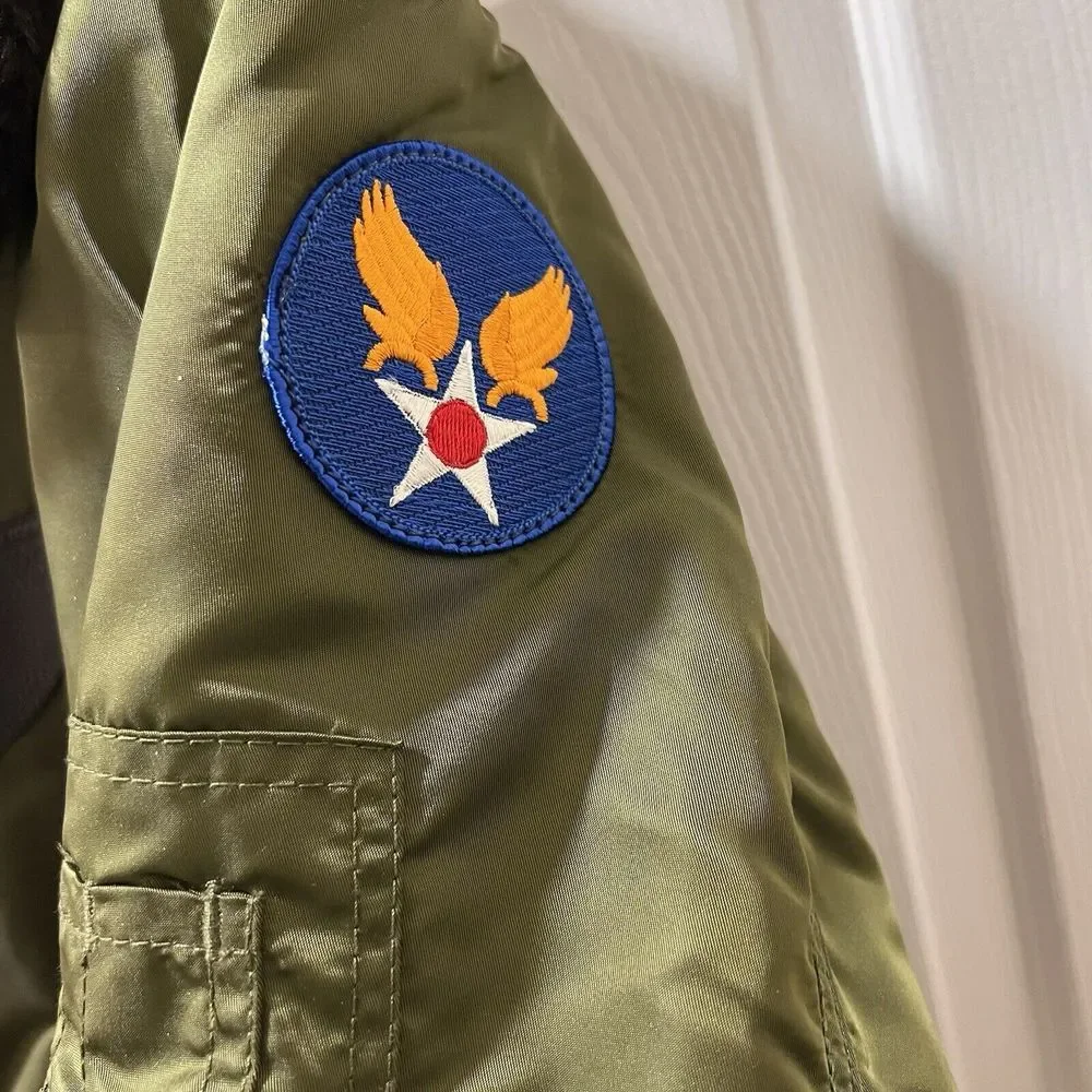 Avirex Vintage Type B-15 Flight Jacket Authentic Aviator LTD Flight Mens‎ SZ LRG - Picture 4 of 16